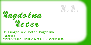 magdolna meter business card